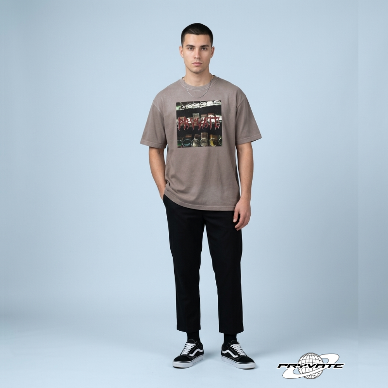 FOUND FOOTAGE TEE LIGHT BROWN